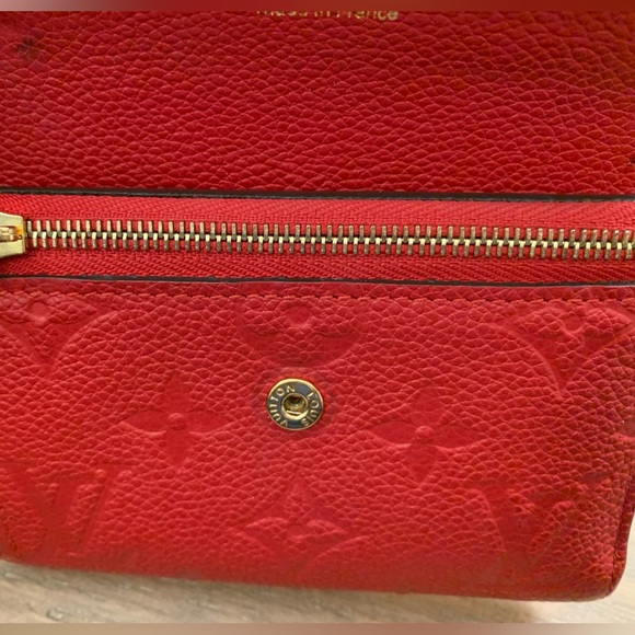 Louis Vuitton Monogram Empreinte Wallet in Pomme Red - Picture 2 of 12